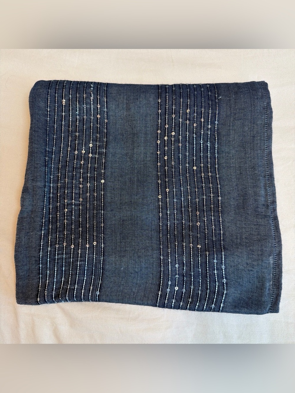 Navy Accent Infinity Scarf